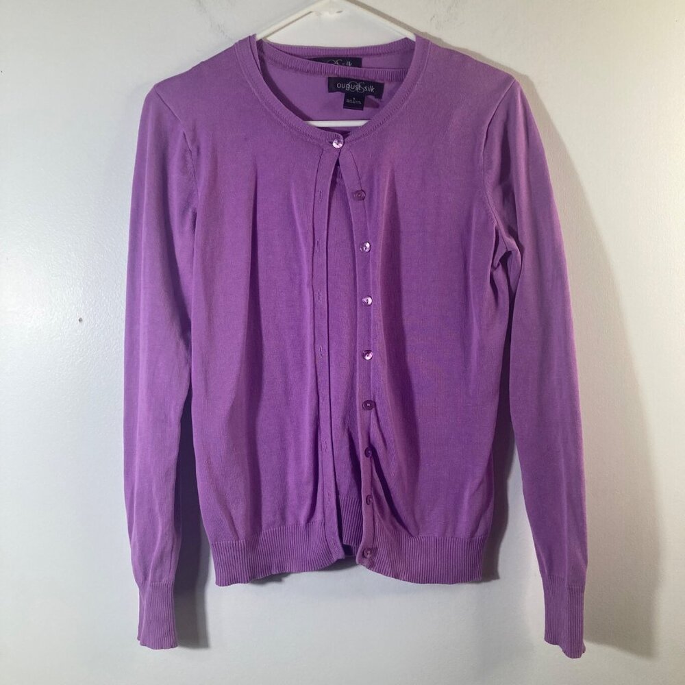 Womens August Silk Tank & Sweater Set Purple S Viscose Silk Nylon